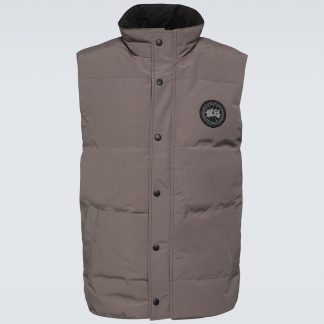 hurtowy luksus Canada Goose Kamizelka puchowa Black Label Garson w kolorze szarym