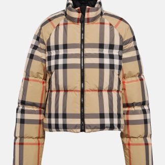 kupić luksus Burberry Wielokolorowa kurtka puchowa Vintage Check