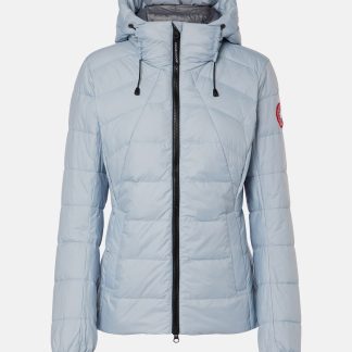 luksusowa replika Canada Goose Kurtka puchowa z logo Abbott w kolorze niebieskim