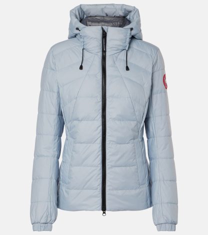 luksusowa replika Canada Goose Kurtka puchowa z logo Abbott w kolorze niebieskim