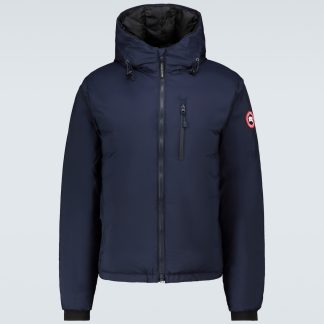 moda luksus Canada Goose Kurtka puchowa Lodge Hoody w kolorze niebieskim