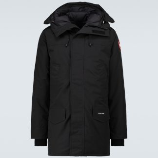 projektant mody Canada Goose Kurtka parka z kapturem Langford w kolorze czarnym