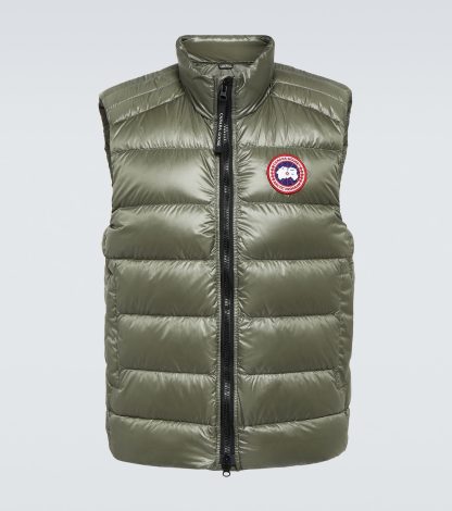 tani luksus Canada Goose Kamizelka puchowa Crofton w kolorze zielonym