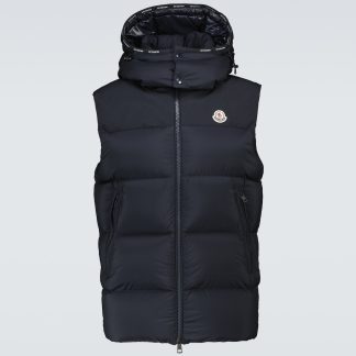 tani luksus Moncler Puchowa kamizelka Maben w kolorze niebieskim